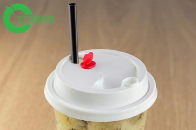Dessert Cup Plastic Drink Lids Durable With Transparent Clear Plug PP Material