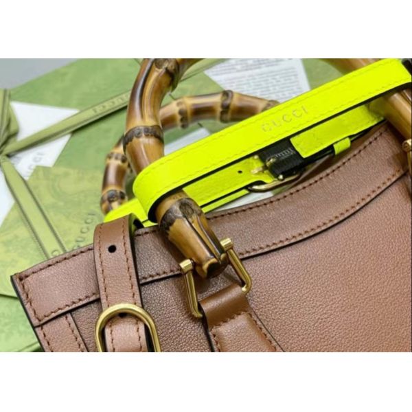 DIANA 27cm Length Bamboo Tote Bag Elegant Temperament Cross Body