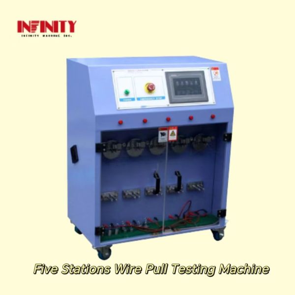 Touch Screen PLC Control 5-Station Wire Pull Testing Equipment For Customer Requirements