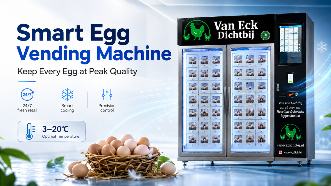 WEIMI Smart Egg Vending Machine for 24/7 Fresh Egg Retail with Intelligent Cooling