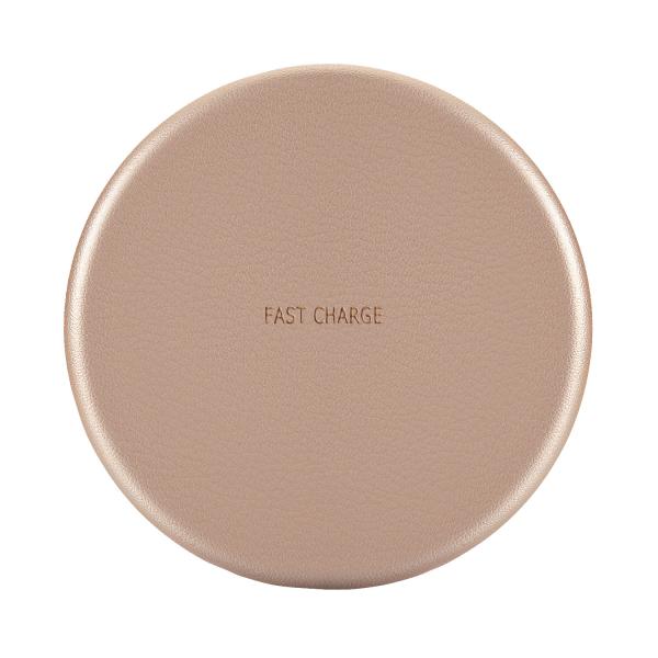 Urtra slim round Qi Fast Wireless Charging desktop charger for all cell phones and mobiles