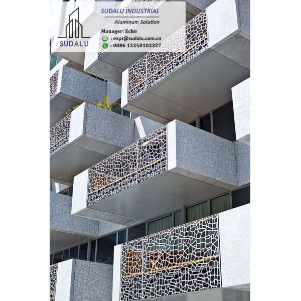 Decorative Aluminum Panels Outdoor Balcony Railing Screen Aluminum Cladding Panel