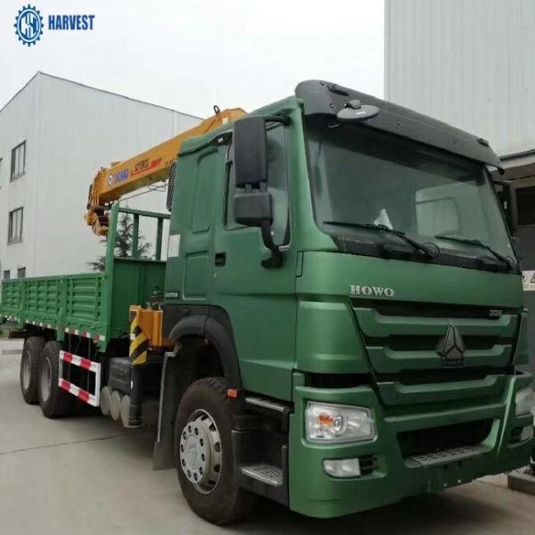 boîte Sinotruk Howo 6x4 336hp 10 Ton Truck Mounted Crane de cargaison de 7000x2300x600mm