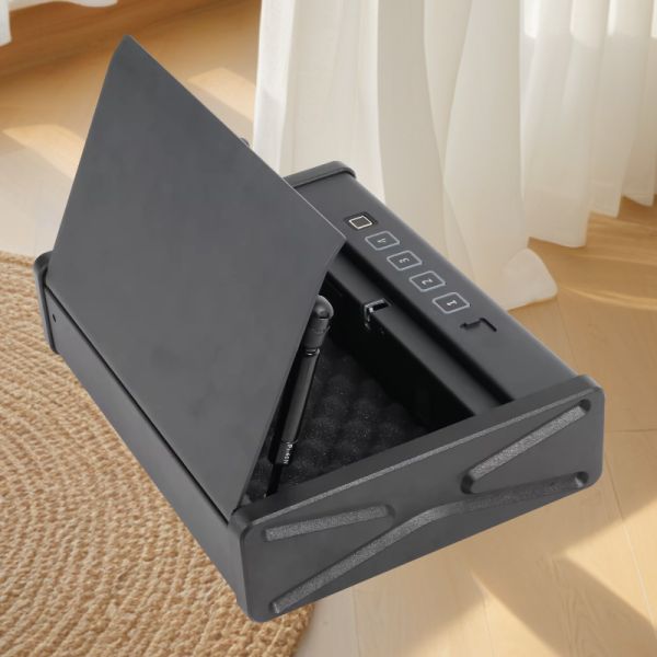 Mini Safe Digital Heavy Duty Fingerprint Code Key Unlock Money Gun Safe for Car Headrest