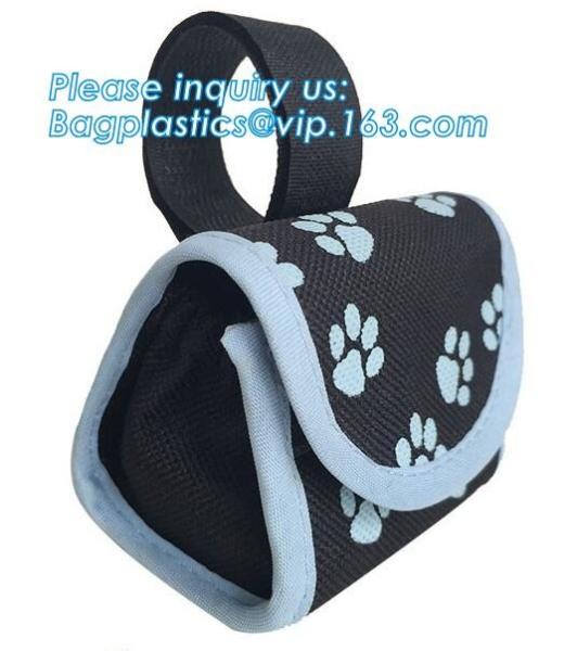 LED Flashlight Dog Waste Bag Dispenser Holder with Pet Waste Bag Poop Roll Bags, BPI ASTM D6400 EN13432 Approval Customi