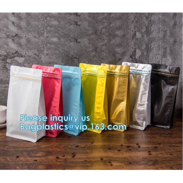 Bagease Custom Printed Biodegradable Compostable Pla Kraft Paper Flat Bottom Luxury Coffee Beans Pouch Packaging Bags