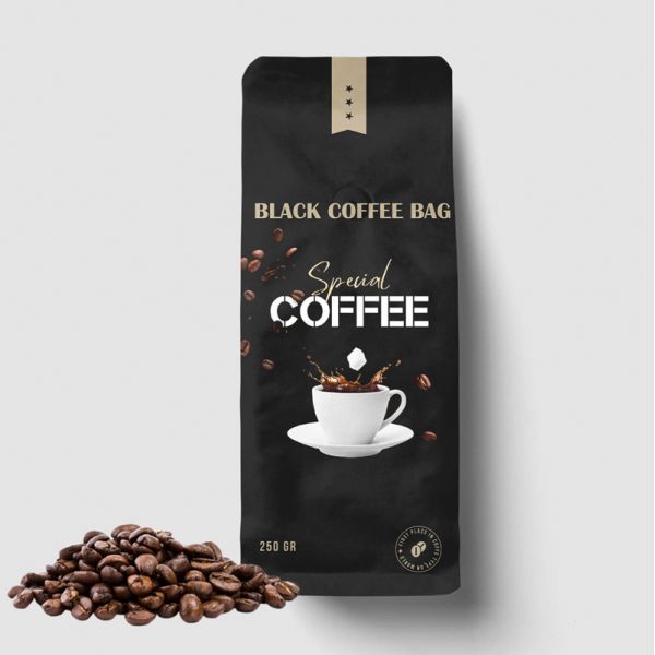 Recyclable Materials Durable Flat Bottom Coffee Bean Pouch Plastic Zipper Packaging Valve Coffee Bag