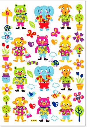 Animal Glitter Childrens Wall Stickers 4360