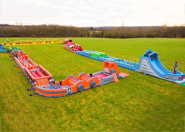 Race Wipeout Course Inflatable Tunnel , Rental 5k Inflatable Obstacle Course