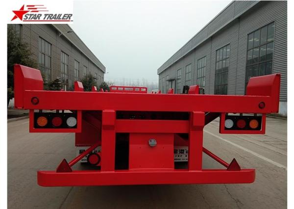 Custom Air Suspension 18 Wheeler Flatbed Trailer For Heavy Duty Cargo