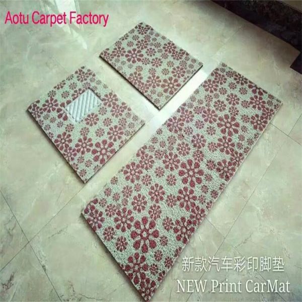 Colorful Coir Entrance Matting , Outdoor Waterproof Door Mats OEM Service