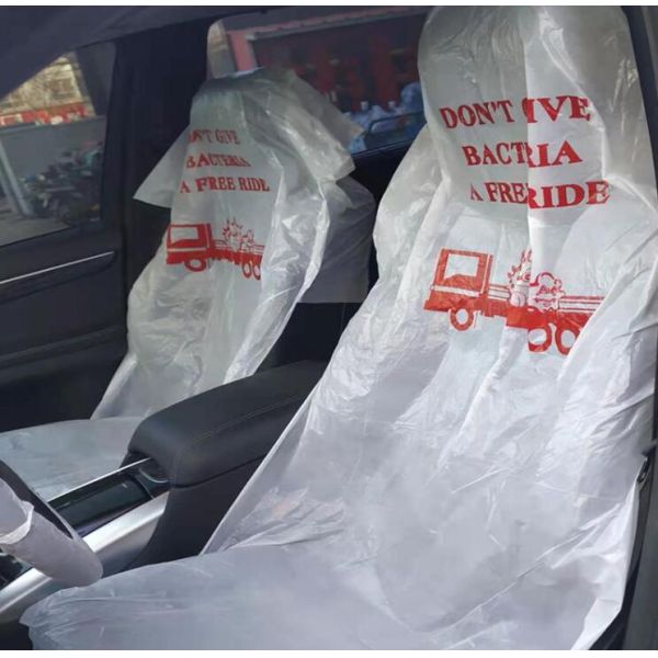 Clear Poly 130x80cm Recyclable Reusable Bags Disposable Car Seat Covers