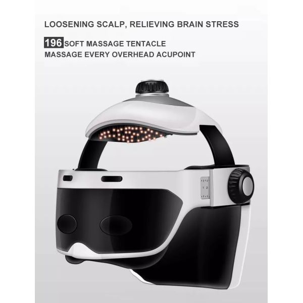 Masajeador de cabeza SPA inteligente eléctrico Bluetooth, vibración de pulpo con presión de aire