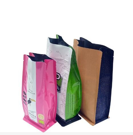 Custom Logo Design Square Bottom Laminated Plastic Dried Fruit Zipper Plastic Packaging Bags