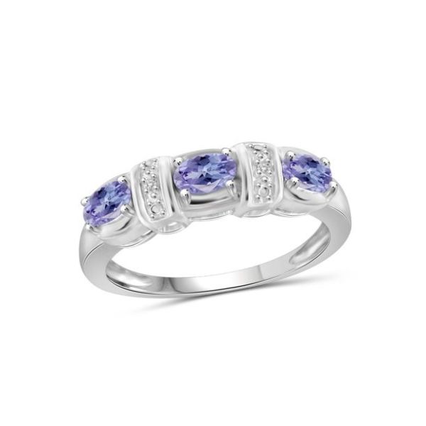 золото обручального кольца 14k Естественн Tanzanite 4mm принцессы Резать белое