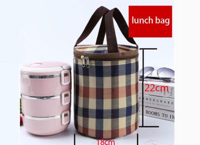 Insulated reusable custom cooler bag round thermal waterproof aluminium foil lunch bags