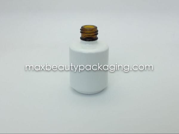 high quality thick and strong powder coating gel polish bottle 15ml amber bottle nail polish packaging