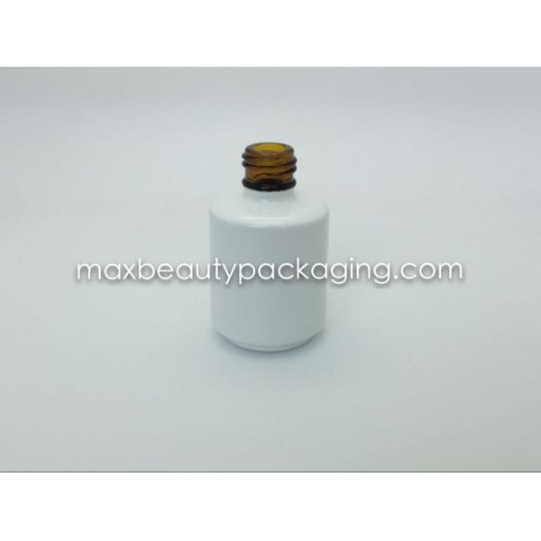 high quality thick and strong powder coating gel polish bottle 15ml amber bottle nail polish packaging