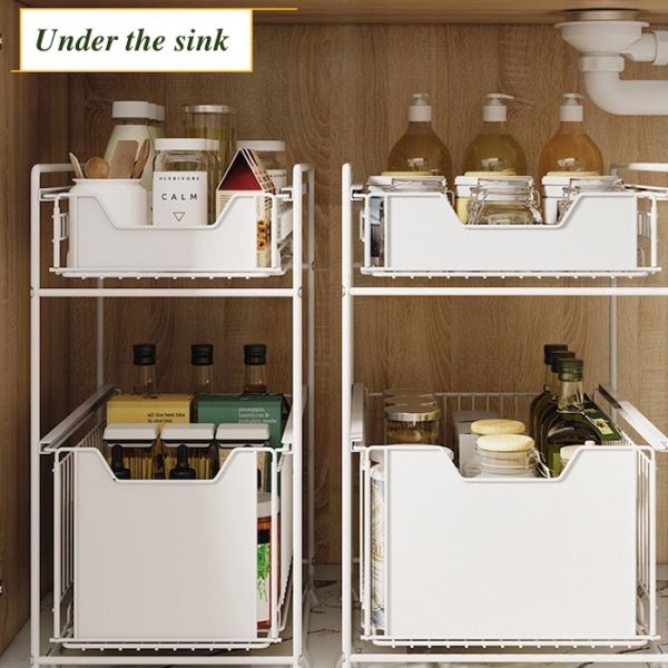 шкаф хранения кухни яруса Kitchenwares 2 нержавеющей стали 37L*21.5W*43Hcm