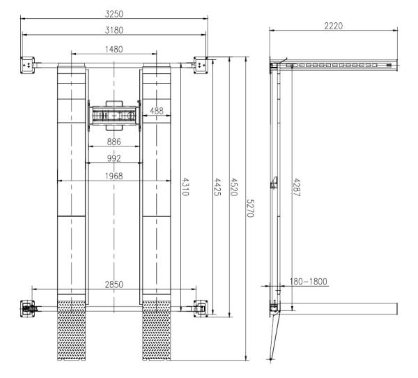 Hydraulic 4T Four Post Car Lifting Machine 4 Post Car Lift For Wheel Alignment