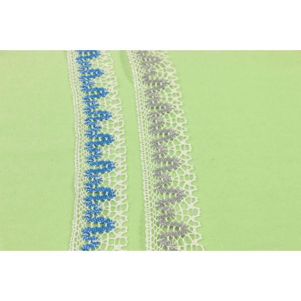 Сделанный по образцу контраст Unstretched Recyclable отделки шнурка вязания крючком хлопка многоразовый