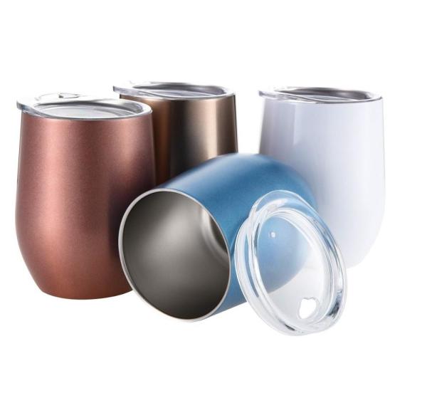 Stemless Stainless Steel Coffee Cup 9oz 12oz Eco Friendly Travel Insulated Cup