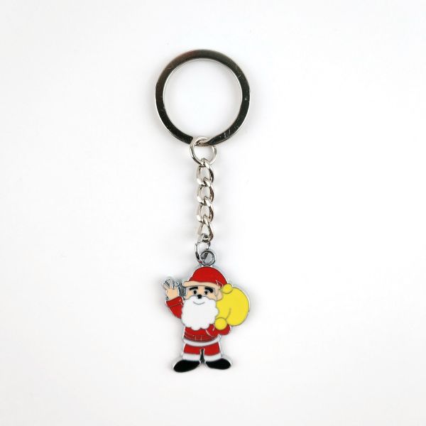 Christmas Themed Soft Enamel Keychain Festive Bells Gingerbread House Designs