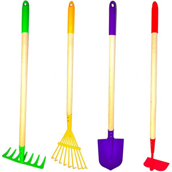 10pcs Garden Hand Tools Set with Long Wooden Handle Multifunctional and Customized Support