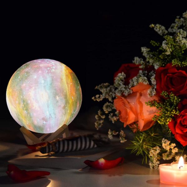 многократная цепь лампы луны СИД 3D умная красит переменчивый с деревянным основанием