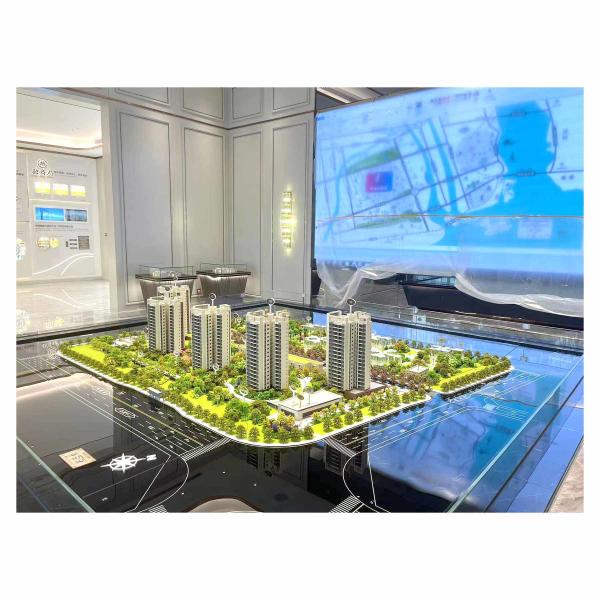 Contemporary Architectural Scale Model Illuminated Towers 1:150 Scale Model