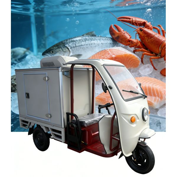 1000W Motor Electric Cargo Tricycle with 60V/58AH Battery and Polyurethane Insulation for Refrigerated Transport