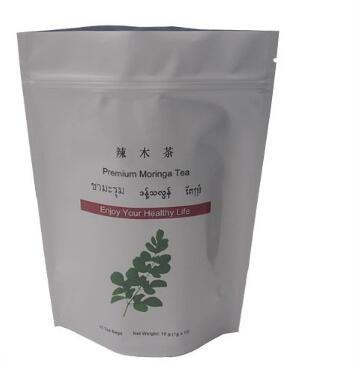 FDA Food Material aluminium zipper bags / silver back stand up bags with k