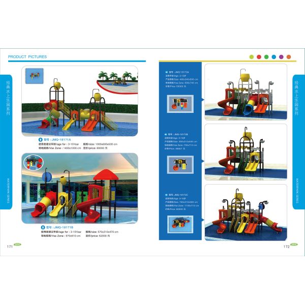 Safety Material Water Park Play Equipment Custom Waterslides Easy To Install