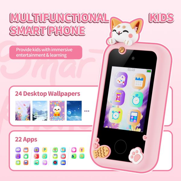 Kid Learning Partner Kid Toy Camera Phone Music Player Funny Record Moment With Dual Camera