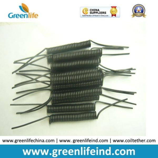Semi-finished Black Spring Spiral Coil Cables Custom 40MM Length 50MM Lines on Ends
