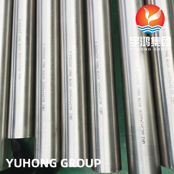 ASTM B861 Grade 2 UNS R50400 Titanium Alloy Seamless Pipe For Seawater Condenser