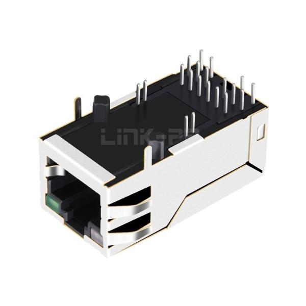 LPJK4021AINL 10/100 Base-T Tab Up Yellow&Green/Green Led Single Port Ethernet Lan RJ45 Connector