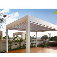 Pergola bioclimática com LED Motorizada Plegavel Retrátil telhado de lâminas de pergola de alumínio