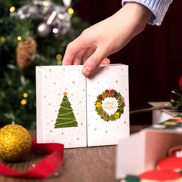 Рождественские подарки на заказ пустые конфеты Адвентный календарь Опаковка Кубическая коробка для подарков