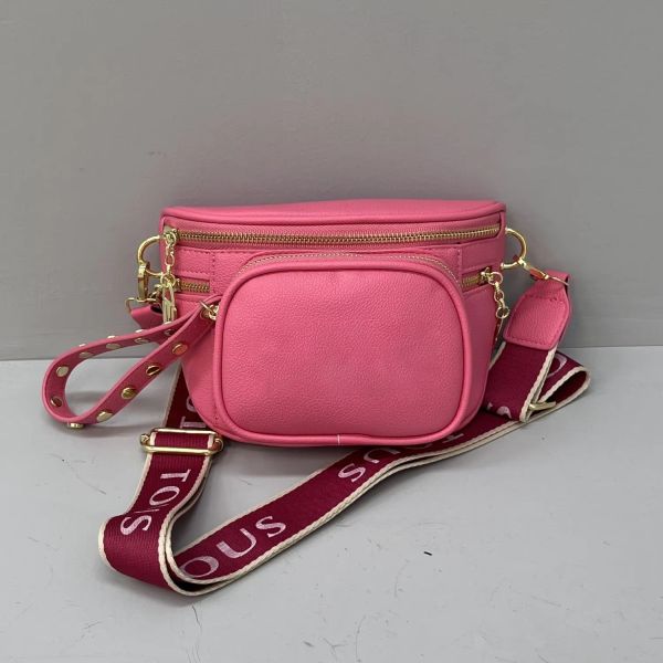 Single Handle Vintage Leather Crossbody Waist Bag for Women's Camera Shoulder Handbags