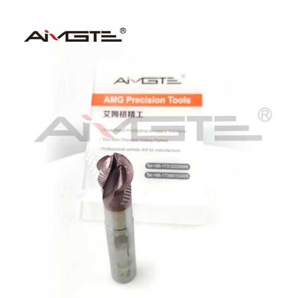 4 flûtes à l' extrémité du moulin à billes sur mesure, nez de sucette, coupeuse de fraisage 16 mm avec revêtement AlTiN