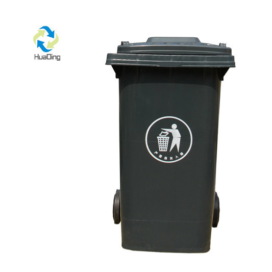 Outdoor Skip Bins 120L Plastic Trash Can with Rubber Wheel L570*W482*H950 All-Season