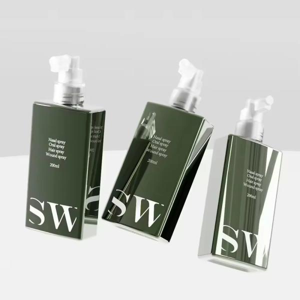 Square Cosmetic PET Bottle Seal Empty Cosmetic Spray Bottles