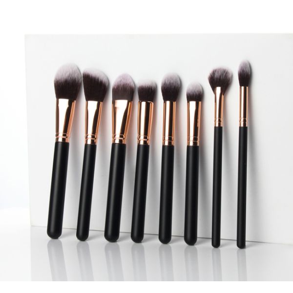 Vegan Synthetic Hair Makeup Brushes 27Pcs With Forest Wood Handle