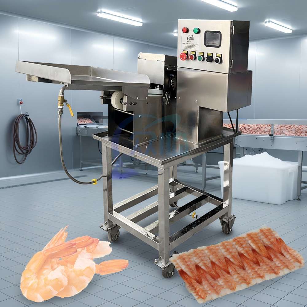 SS304 Shrimp Cutting Machine Multifunctional Prawn Peeler Machine