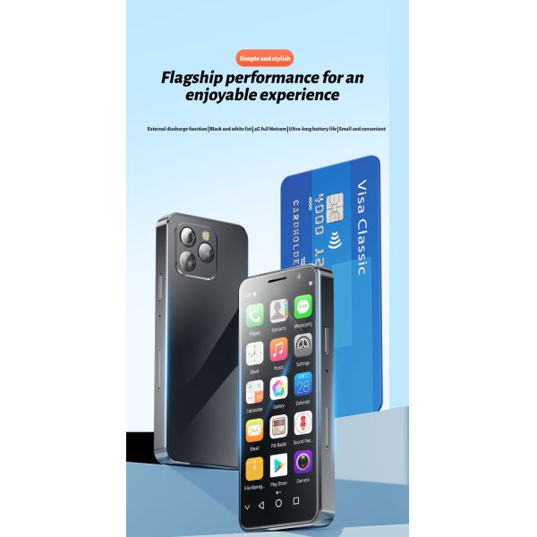 XS16 Pro MINI 4G Mini Smartphone de 4.0 pulgadas Android 10.0 Face ID 4+128GB NFC