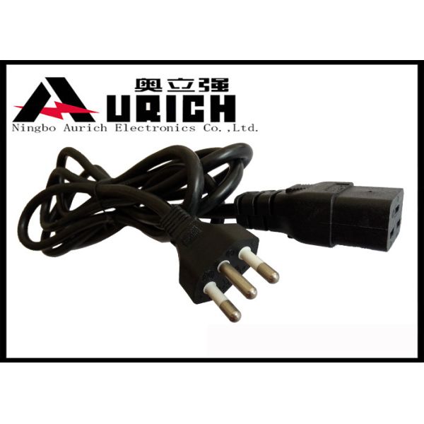 Inmetro Approval Brazil Power Cord With IEC C19 3 Pin Plug OEM Manufacture