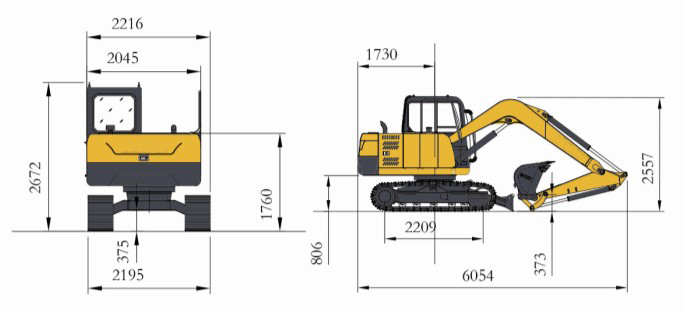 H75 Crawler Excavator KOHLER двигатель и 0,28 м3 емкость ведра для бесперебойной работы