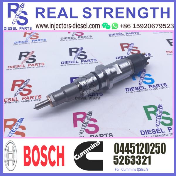 OEM new QSB5.9 diesel engine parts fuel injector 5263321 4983267 3977081 0445120250