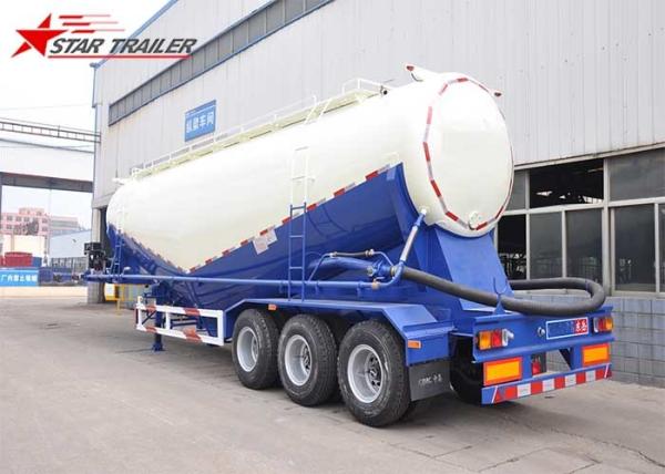 FUWA Axle Brand 15 Tons Bulk Cement Semi Trailer Total Capacity 60CBM
